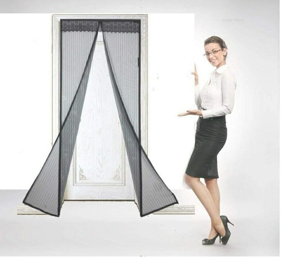 Door Curtain-Mesh Screen Net Home Magnetic Foldable Anti Mosquito Door Curtain- NitZ