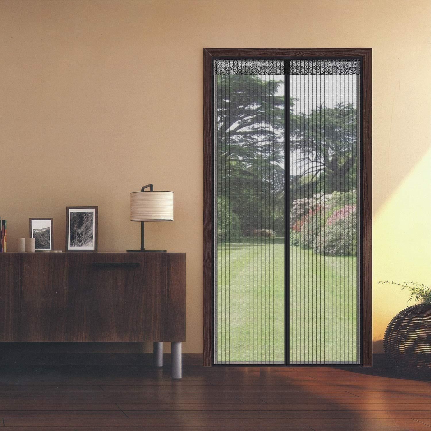 Door Curtain-Mesh Screen Net Home Magnetic Foldable Anti Mosquito Door Curtain- NitZ