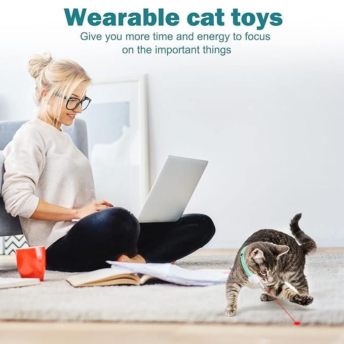 Pet Laser Collar Self Teasing Toy- NitZ