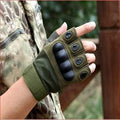 Non-Slip Half Finger Rubber Knuckle Motorcycle Gloves-NitZ